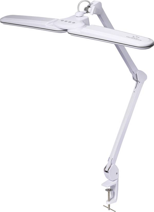Renkforce  RF-7165304 Spot à pince LED LED  18 W blanc-gris