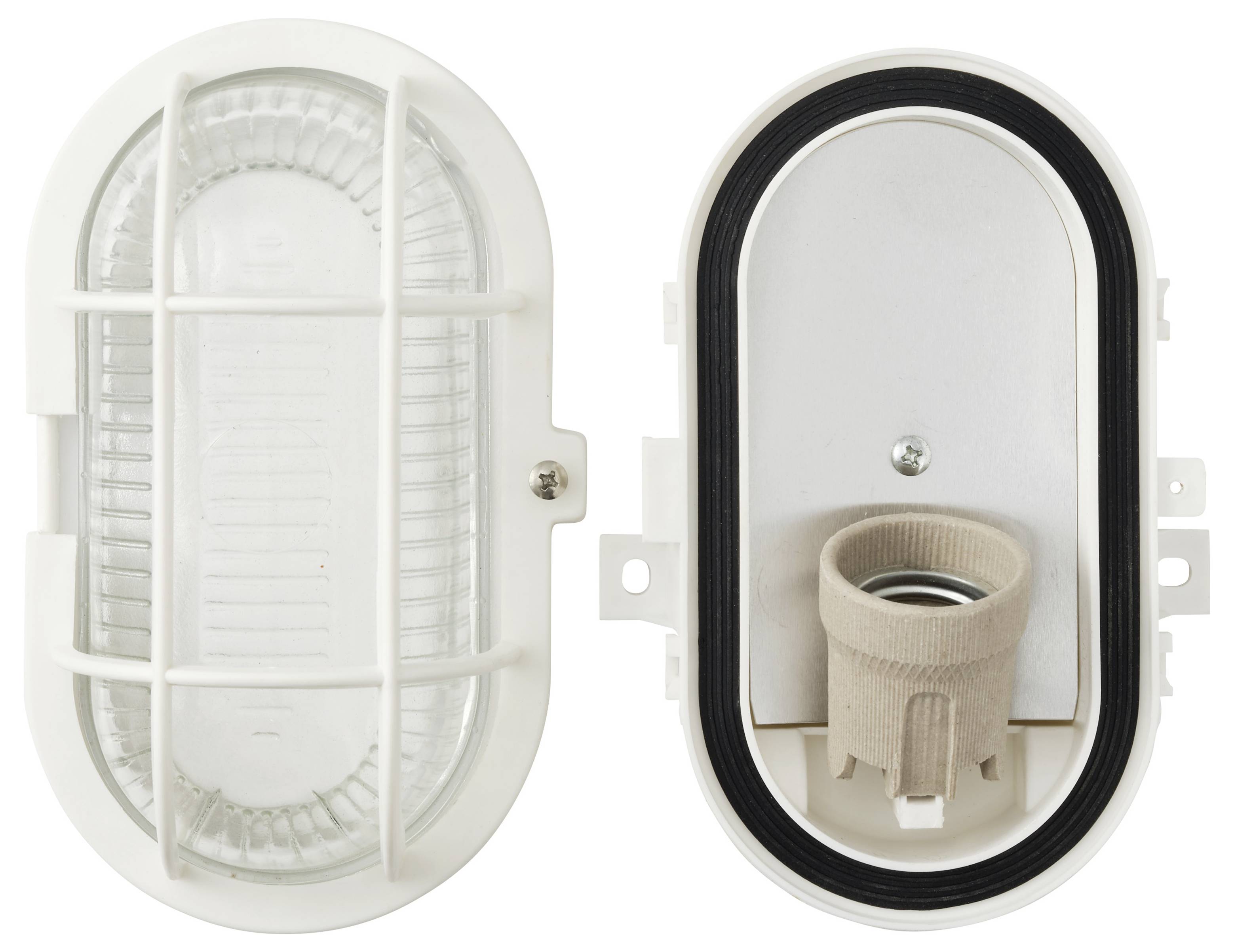 Sygonix Luminaire pour pièces humides E27 60 W blanc-3