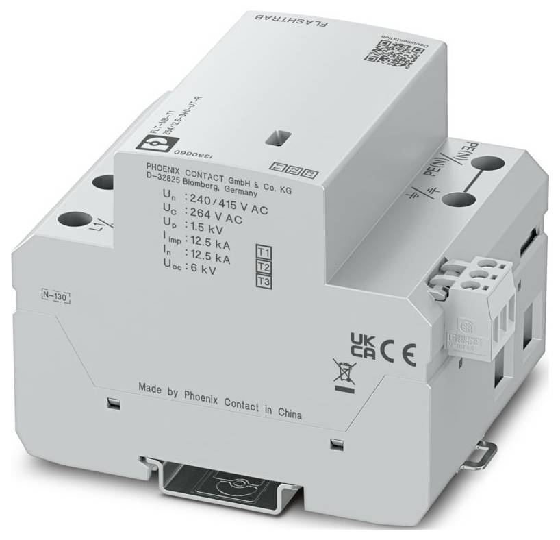 Phoenix Contact 1380660 FLT-MB-T1-264/12.5-3+0-UT-R Parafoudre combiné 12.5 kA Piece 1 pc(s)