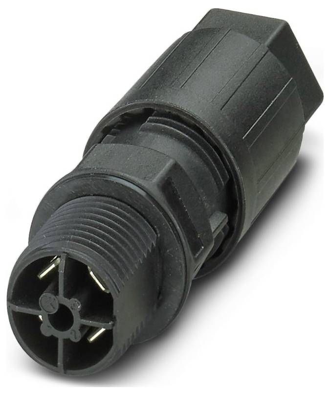 Prise de recharge pour voiture électrique, connecteur de Type 2, noir avec cinq points de contact, compatible avec les stations de recharge pour véhicules électriques européennes.
