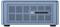 Un petit serveur informatique bleu avec un panneau avant perforé et un logement marqué 'SD', indiquant une capacité de stockage de supports amovibles.
