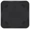 Un pad noir, carré avec des coins arrondis et un élément circulaire central comportant quatre petits pads. Une flèche indique 'avant' sur la face supérieure.
