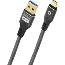 Oehlbach Câble USB USB 3.2 Gen1 USB-C® mâle, USB-A mâle 0.5 m anthracite contacts dorés D1C9371