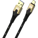 Oehlbach Câble USB USB-A mâle, USB-C® mâle 2 m noir/or blindage par tresse D1C9552