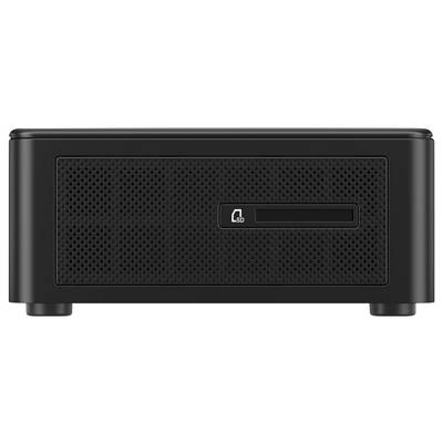 Un disque dur externe noir avec une surface texturée et un emplacement pour carte SD étiqueté « SD » sur le panneau avant.