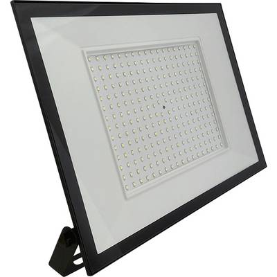 Un projecteur LED rectangulaire composé de plusieurs petites ampoules LED, entouré d'un cadre noir, et supporté par un support inclinable.