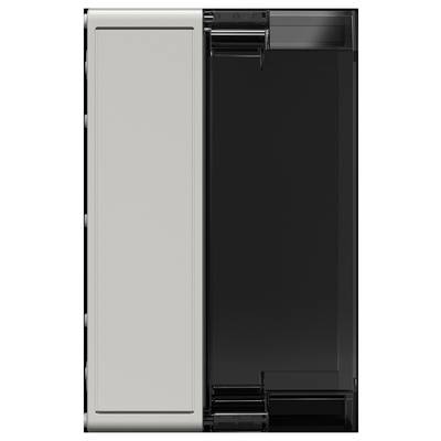 Un appareil électronique rectangulaire doté d'un avant gris clair et de côtés gris foncés. Le design est épuré et minimaliste.