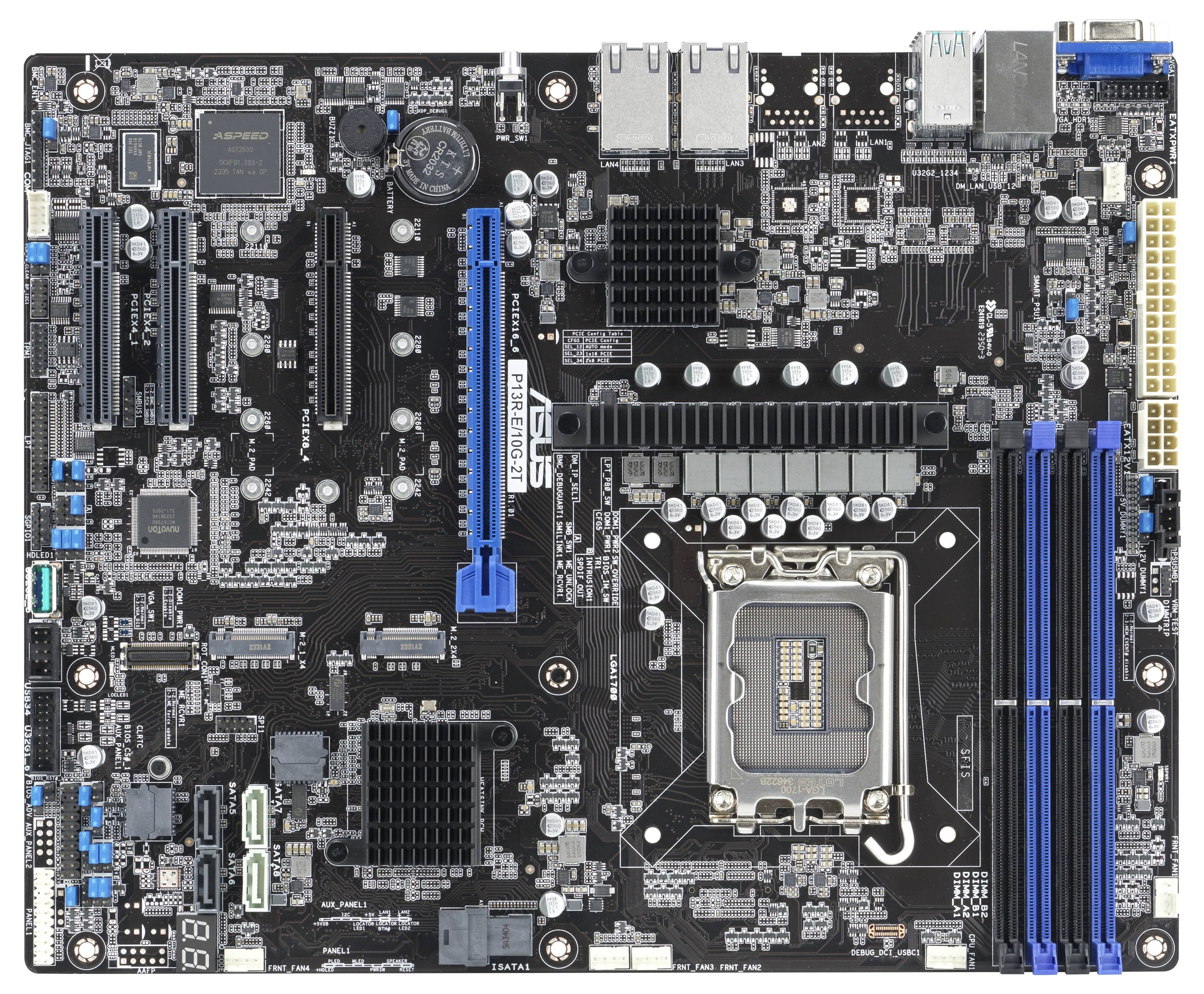Carte mère avec CPU Asus ASUS P13R-E/10G-2T (1700) (D) V2 Facteur de forme (détails) ATX-2