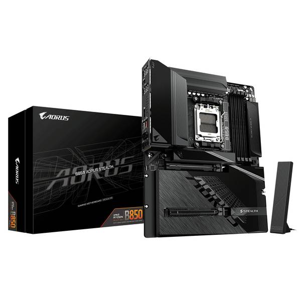 Gigabyte Gigabyte GA-B850 AORUS STEALTH ICE (AM5) Carte mère Socket (PC) AMD® AM5 Facteur de forme (détails) ATX Chipset de la carte mère AMD® B850