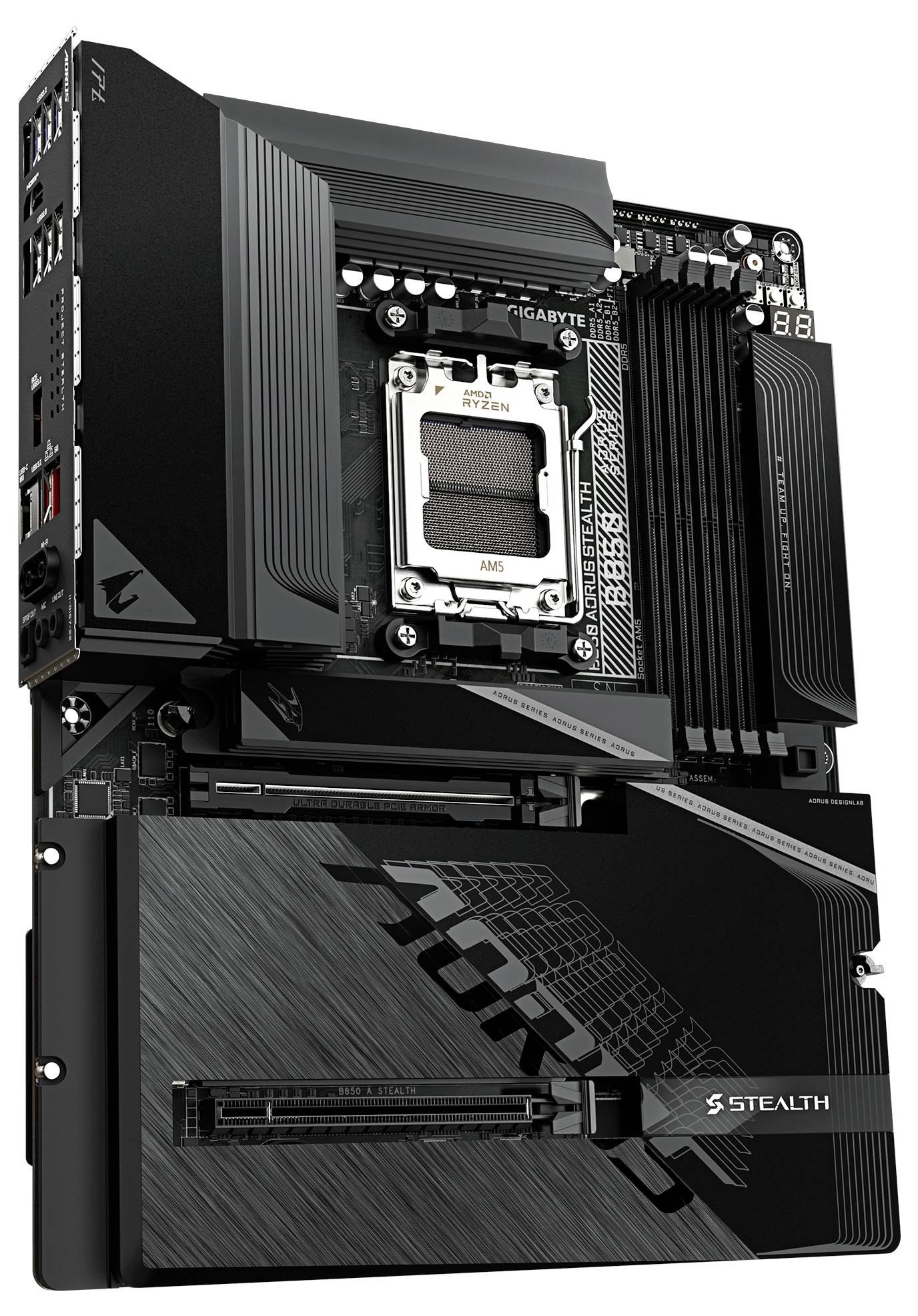 Gigabyte Gigabyte GA-B850 AORUS STEALTH ICE (AM5) Carte mère Socket (PC) AMD® AM5 Facteur de forme (détails) ATX Chipset-2
