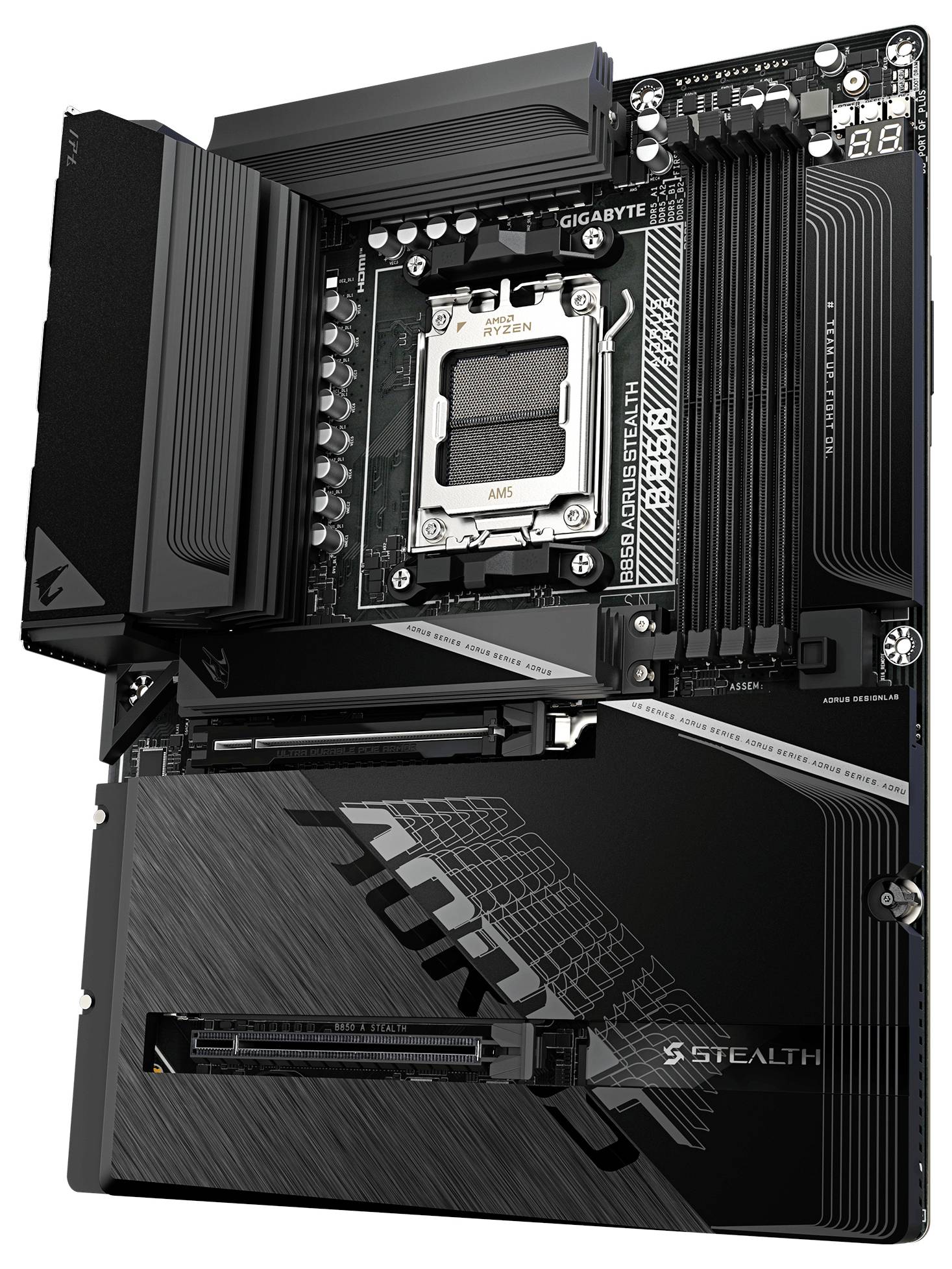 Gigabyte Gigabyte GA-B850 AORUS STEALTH ICE (AM5) Carte mère Socket (PC) AMD® AM5 Facteur de forme (détails) ATX Chipset-4