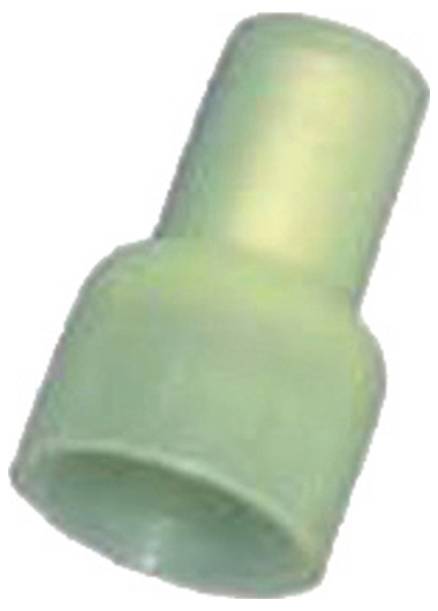 Un embout de protection en caoutchouc vert, conique, probablement utilisé comme capuchon ou couvercle protecteur.