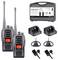 Ensemble de talkie-walkies 'Midland G13 Pro' avec deux postes de radio, chargeurs, écouteurs et accessoires, adapté pour la communication professionnelle.