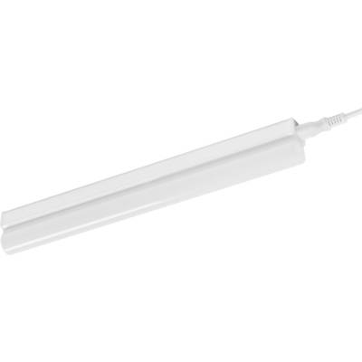 Une barre lumineuse à LED blanche avec un cordon d'alimentation raccordé.