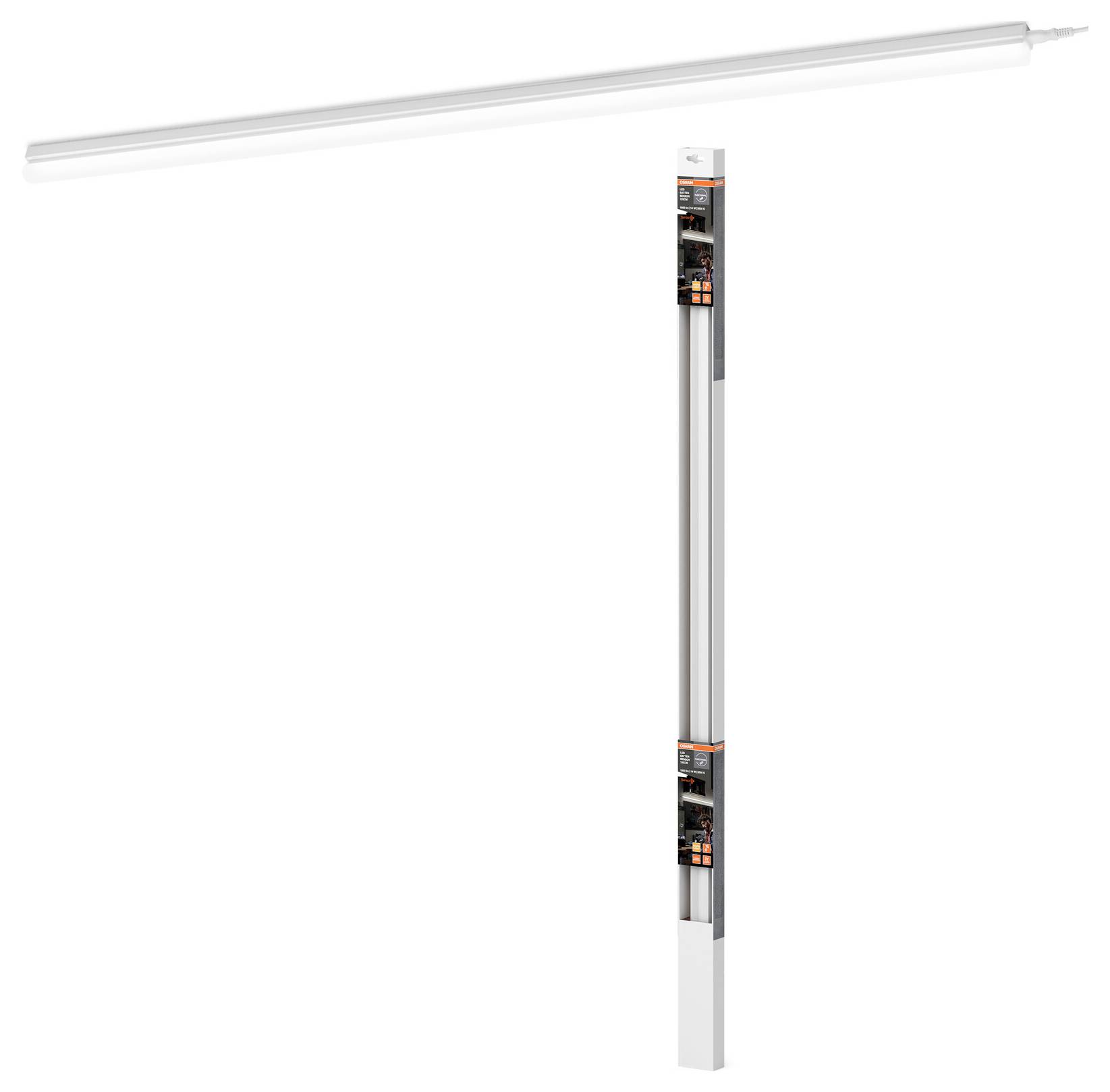 Un tube lumineux LED blanc, allongé, avec un circuit imprimé interne visible à une extrémité, utilisé pour des solutions d'éclairage économes en énergie.
