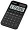 Une calculatrice Casio noire affichant les chiffres « 1234567890 » sur son écran. La calculatrice comporte plusieurs touches de fonction et un panneau solaire.