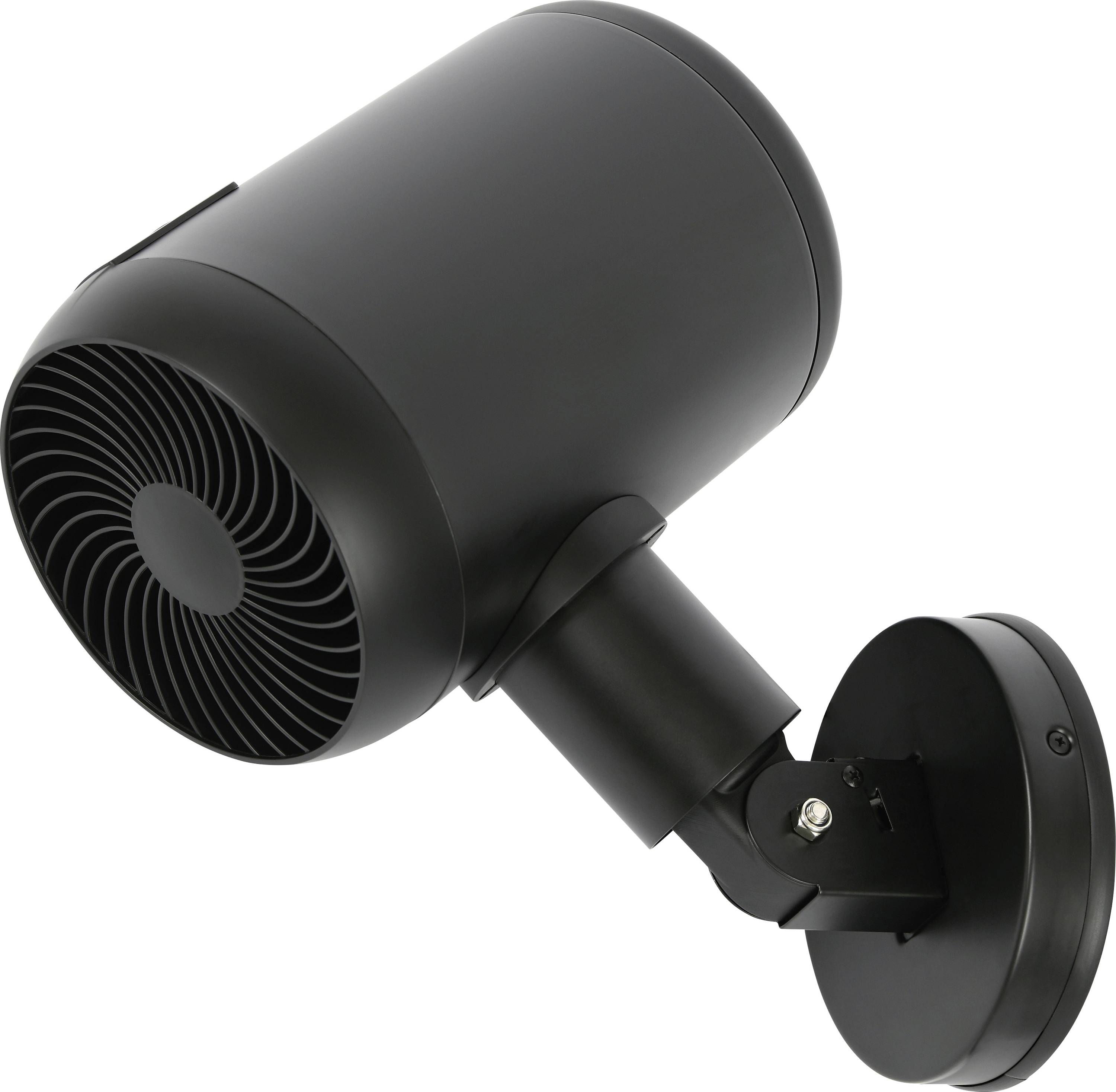 Un projecteur noir, fixé au mur, de forme cylindrique et à angle ajustable, utilisé pour un éclairage ciblé dans les espaces intérieurs.