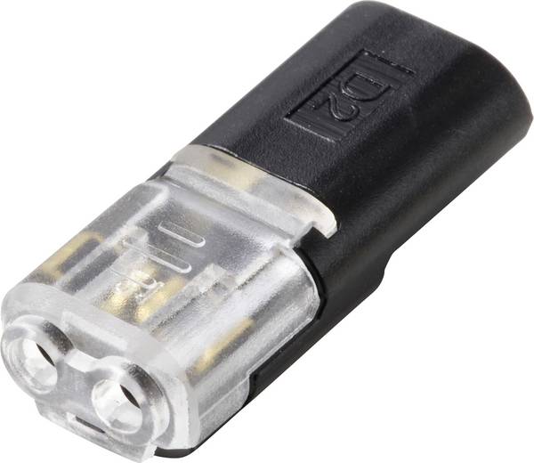 TRU COMPONENTS TC-14376140  Raccord rapide flexible: 0.35-0.75 mm² rigide: 0.35-0.75 mm² Nombre de pôles: 2 30 pc(s) noir