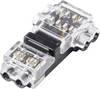 TRU COMPONENTS TC-14376144 Raccord rapide flexible: 0.5-0.75 mm² rigide: 0.5-0.75 mm² Nombre de pôles: 2 12 pc(s) translucide, noir