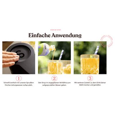 Voici des instructions étape par étape pour préparer une boisson gazeuse : 1. Utiliser une machine pour carbonater l'eau. 2. Ajouter du sirop. 3. Ajouter les ingrédients, servir et déguster.
