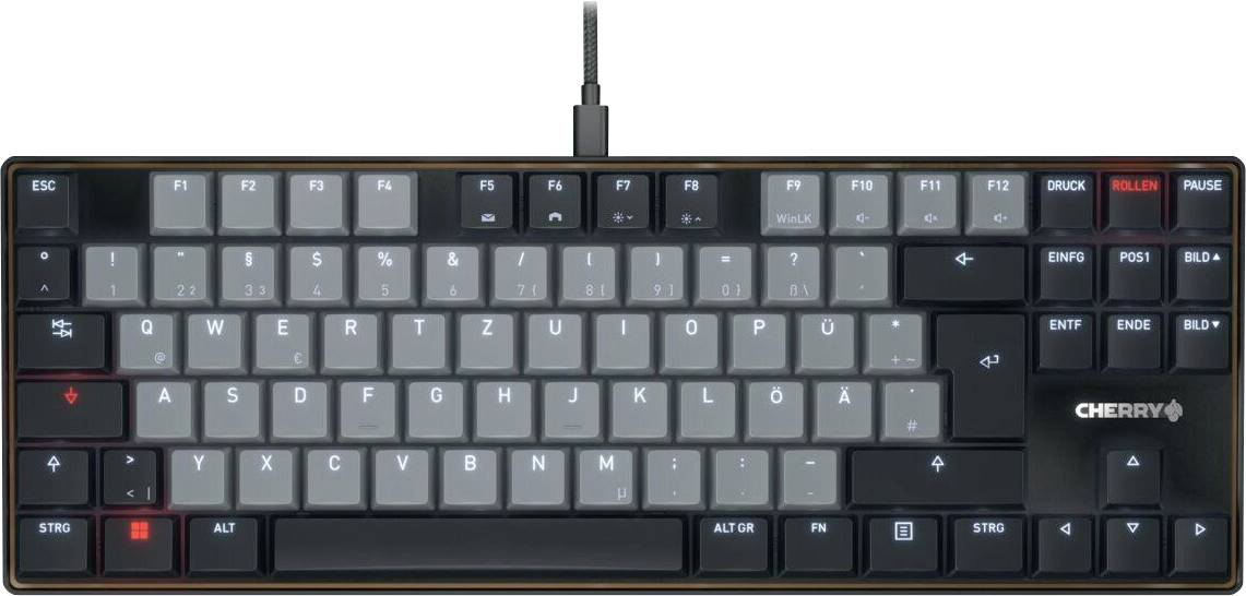 CHERRY CHERRY TAS KC 500 MX LP Corded, Mechanic filaire Clavier allemand, QWERTZ noir, gris-0
