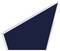 Un panneau triangulaire bleu marine avec une bordure blanche, possiblement une partie d'un design décoratif moderne ou d'un élément architectural.