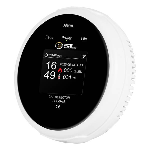 Détecteur de fuite de gaz PCE Instruments PCE-GA 5  avec fonction thermométrique étalonné d'usine (sans certificat)