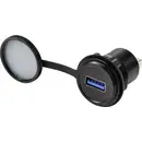 Prise USB 3.0 intégrée TRU COMPONENTS, prise/prise, 22 mm, IP67, métal, noir Femelle TC-14378428 TRU COMPONENTS Contenu: