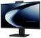 Un moniteur ASUS ExpertCenter noir au design épuré et moderne affiche un fond abstrait bleu et noir.