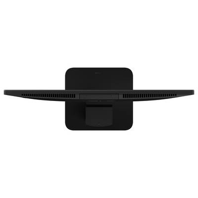 Une unité d'alimentation électrique pour ordinateur de couleur noire avec un ventilateur présentant un design de grille diagonale. Le ventilateur possède un logo au centre, et le boîtier est de forme carrée.