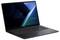 Un élégant ordinateur portable ouvert avec un schéma de couleurs sombre est affiché, montrant des formes géométriques et le texte « ASUS ExpertBook » à l'écran.