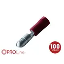 ACV 340025-1-0-p Cosse cylindrique mâle Ø de la broche: 4.0 mm entièrement isolé rouge 1 pc(s) Piece