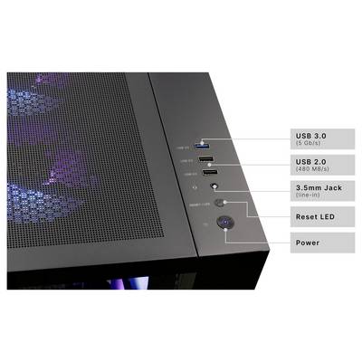 Captiva PC de gaming Highend Gaming AMD Ryzen 7 5700X 12 GB RAM 1 TB SSD Nvidia Nvidia GeForce RTX 5070 12 GB GDDR7 9003-10