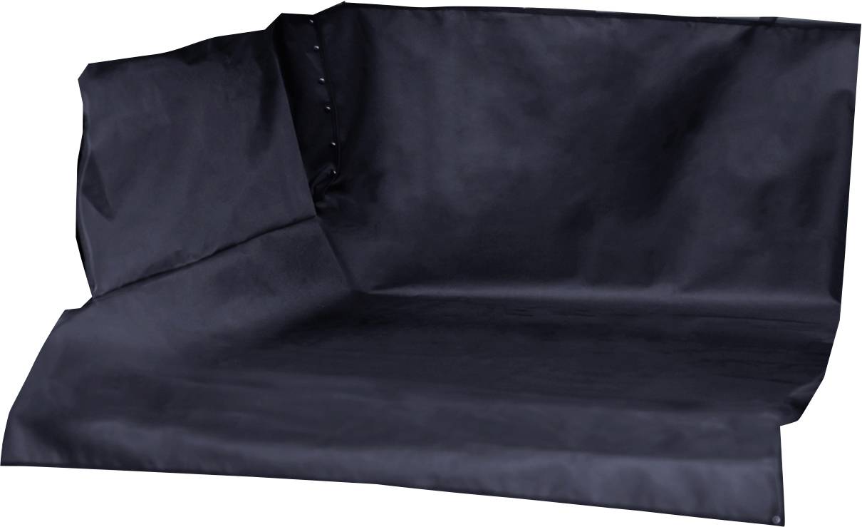 Deux barres de toit métalliques avec rembourrage noir, conçues pour sécuriser des objets sur le toit d'une voiture.