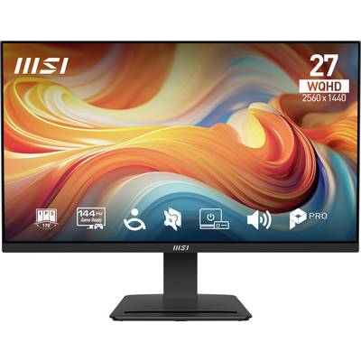 Moniteur MSI 27 pouces en WQHD avec résolution 2560x1440, dotés d'une dalle IPS, d'un temps de réponse de 1ms et d'une fréquence de rafraîchissement de 144Hz pour les jeux vidéo.