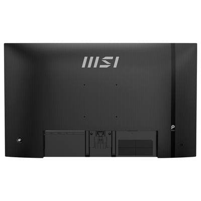 Vue arrière d'un appareil électronique noir présentant des rainures verticales, affichant le nom de marque « MSI » et le modèle « P360 » dans le coin supérieur droit.