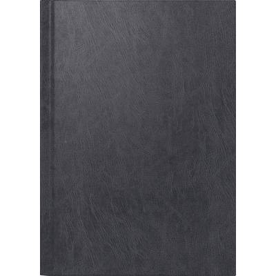 Une couverture de livre reliée en cuir foncé avec une surface texturée.