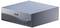 Un mini PC ASUS noir avec un dessus bleu, doté d'un bouton d'alimentation à l'avant et d'une conception de grille diagonale pour la ventilation.