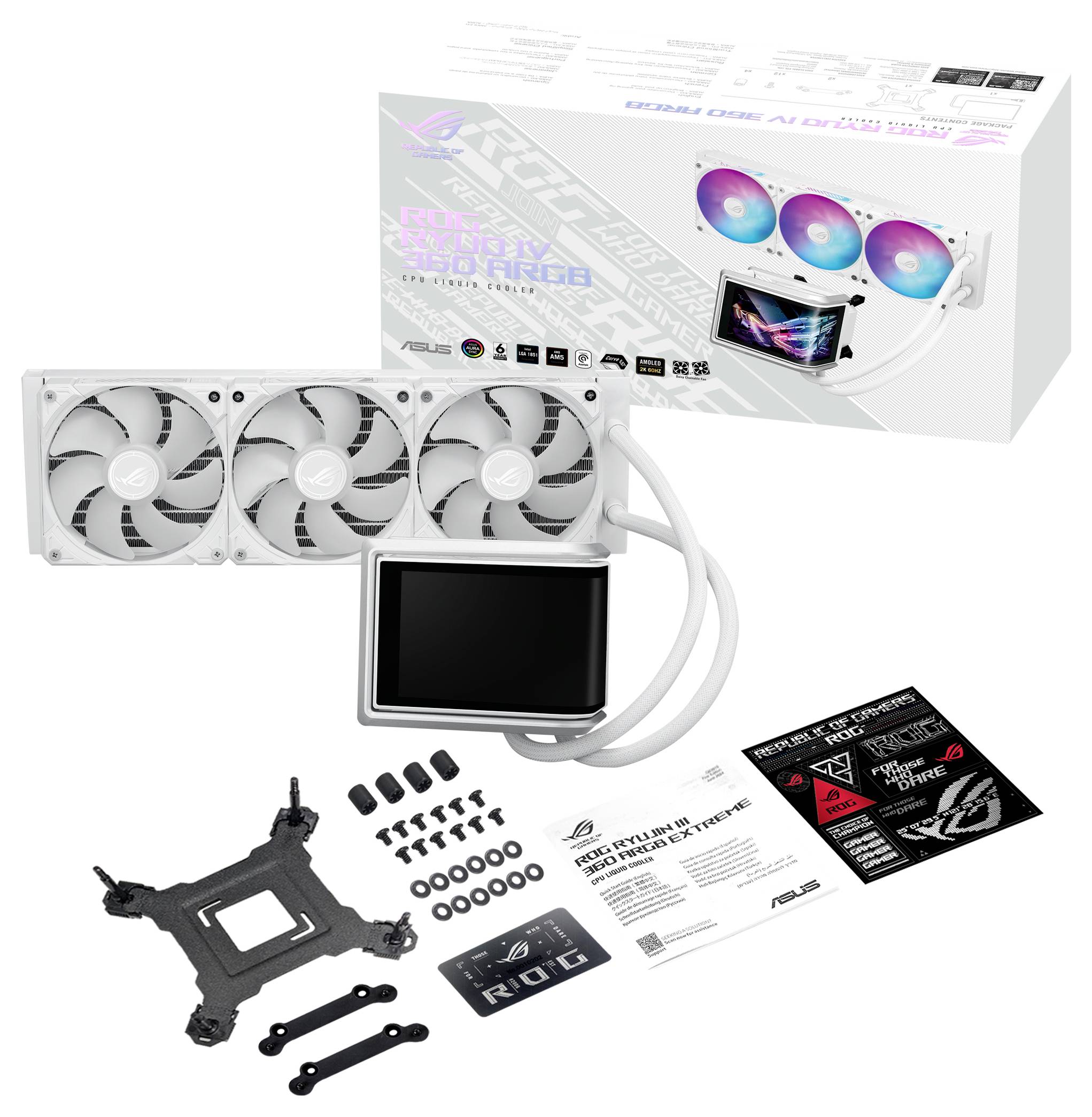 Asus Asus WAK ROG RYUO IV 360 ARGB WHT Refroidisseur de processeur pour refroidissement à l'eau-12