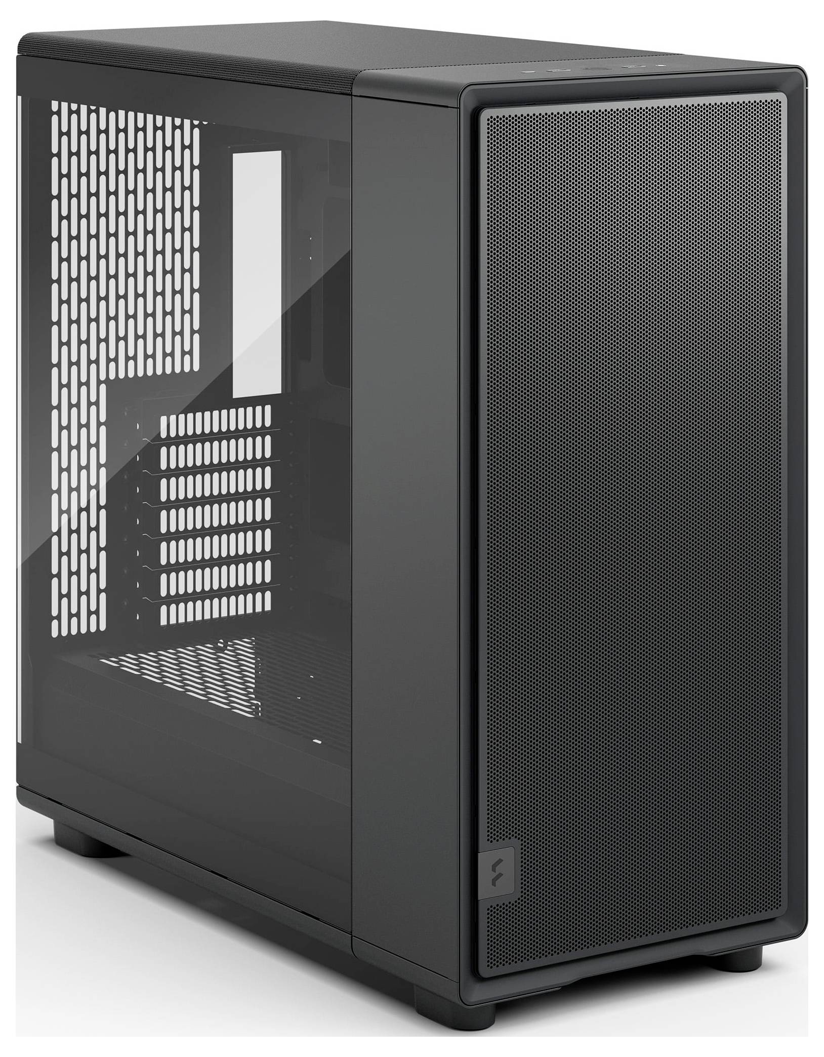 Une vue de dessus d'un ordinateur portable avec un clavier RGB illuminé. L'écran affiche « ROG Strix » en rouge et bleu avec un design futuriste.