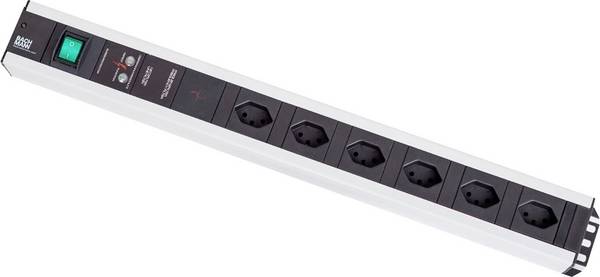 Bloc multiprise avec interrupteur Bachmann 300.046  noir, argent fiche CH 1 pc(s)
