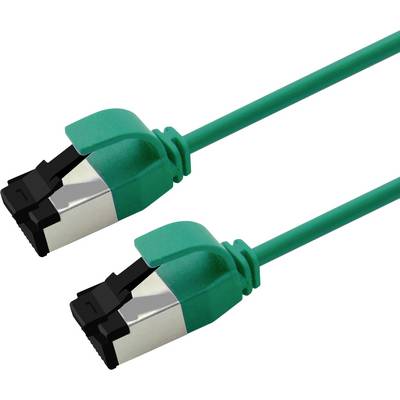 Deux câbles Ethernet verts avec des connecteurs noirs sont affichés sur un fond blanc.