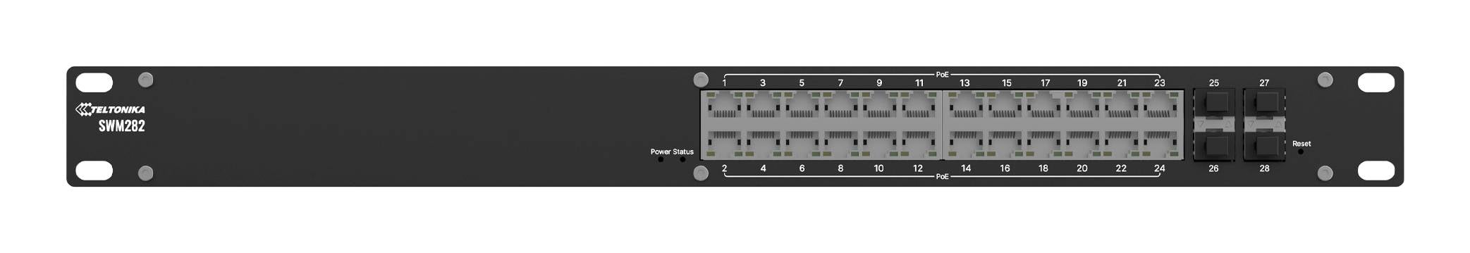 Un patchbay audio de montage en rack noir avec plusieurs prises d'entrée et de sortie, étiqueté « ART P48 Patcher », conçu pour organiser les signaux audio.