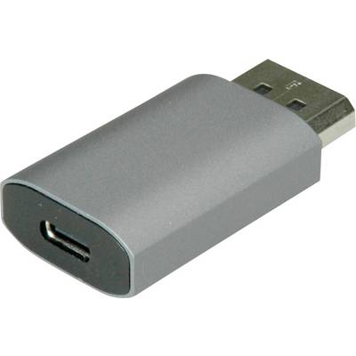 Adaptateur USB-C femelle vers USB-A mâle sur fond blanc.