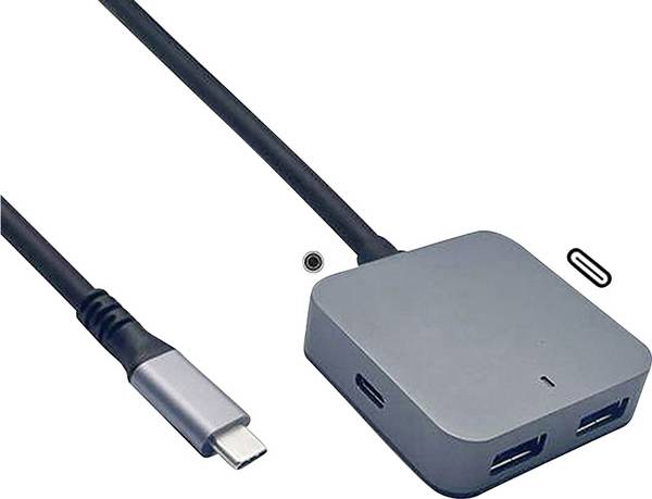 Value 12.99.1126 Hub USB 2+2 ports USB-C®, USB-A USB 3.2 Gen2 10 GBit/s noir VALUE USB 3.2 Gen 2 Hub, 4 Ports (2x USB