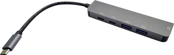 Value USB 2.0 Adaptateur [1x USB-C® - 5x HDMI®, USB-A, USB-C®] VALUE USB Typ C Dockingstation, HDMI 4K6 0.1 m 4K UHD
