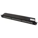 Value 26.99.0364 24 ports Panneau de brassage 483 mm (19") CAT 6a 1 UH noir équipé