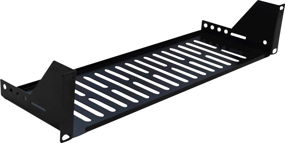 Value 26.99.0431 19 pouces Étagère pour armoire électrique 2 UH adapté à une baie de profondeur: à partir de 400 mm noir