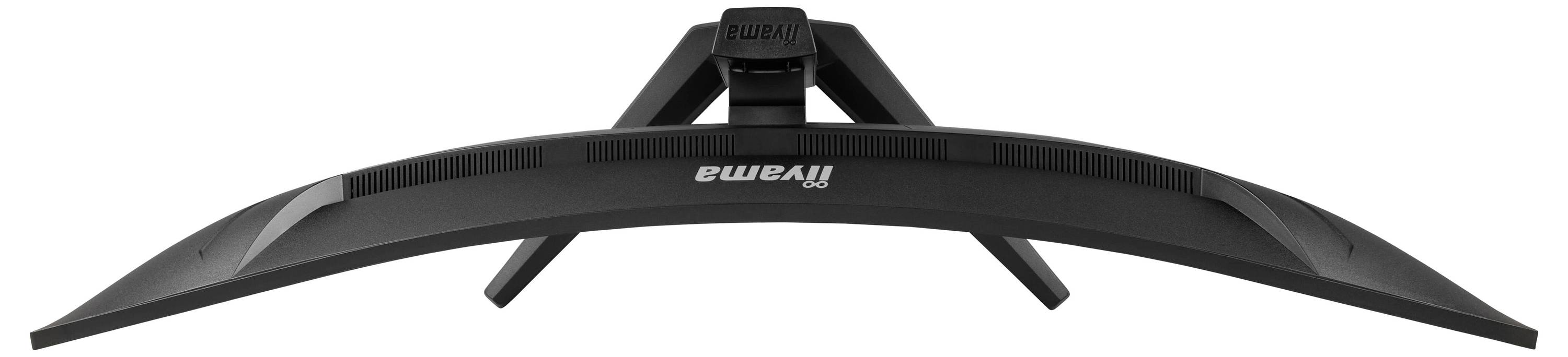 « Vue latérale d'un écran plat d'ordinateur avec un socle noir, mettant en évidence son profil mince sur un fond blanc. »