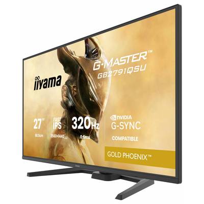 Moniteur iiyama G-Master GB2791QSU, 27 pouces, résolution 2560x1440, 320Hz, compatible NVIDIA G-Sync, design Gold Phoenix.
